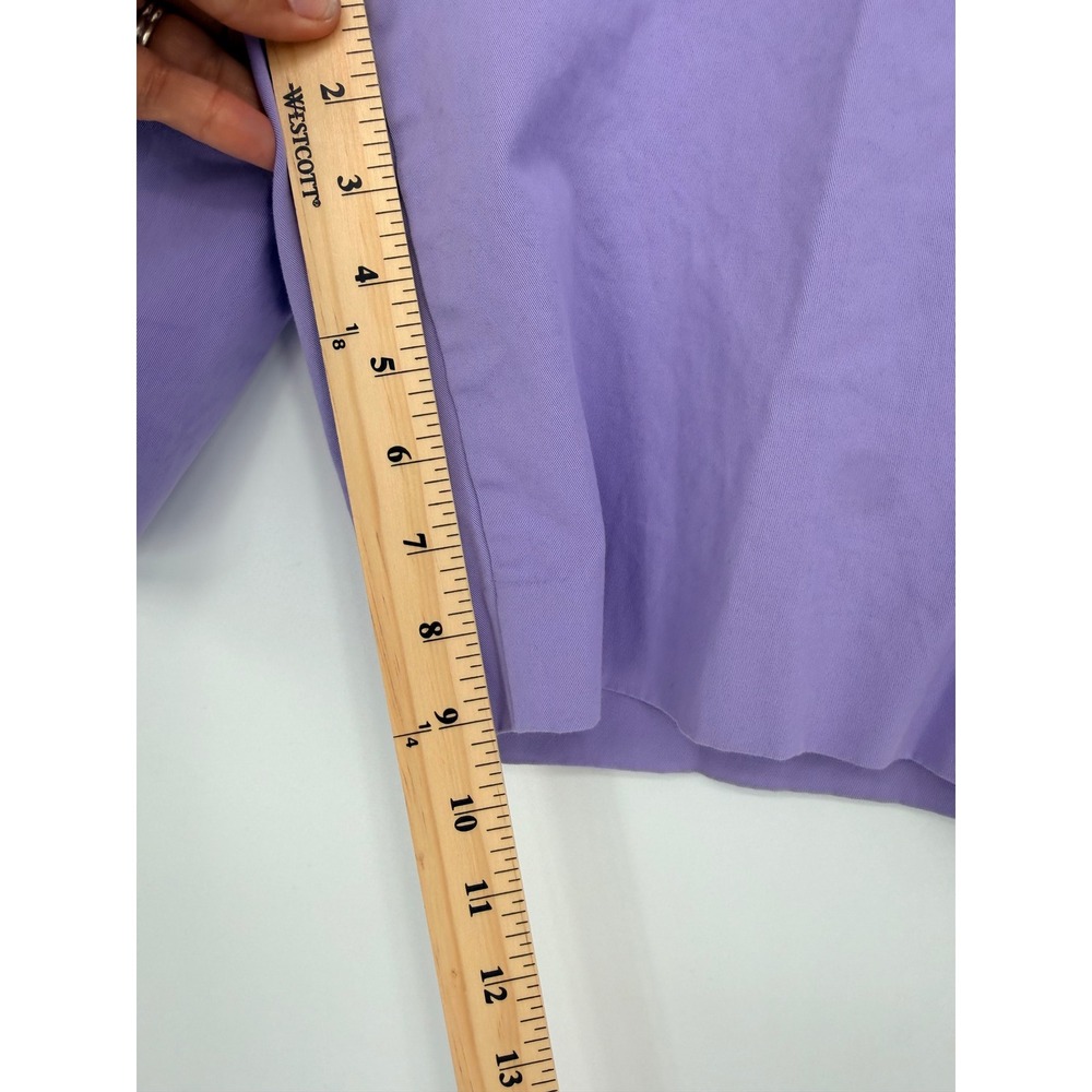 Ann Taylor‎ Chino Shorts 14 Purple Mid Rise Pastel Preppy Coastal Grandmother - Picture 6 of 8